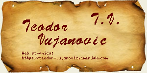 Teodor Vujanović vizit kartica